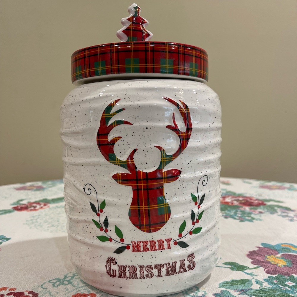 Magenta Merry Christmas canister